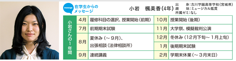 在学生からのメッセージ キービジュアル